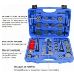 Kit repousse piston de frein 35 pièces professionnel